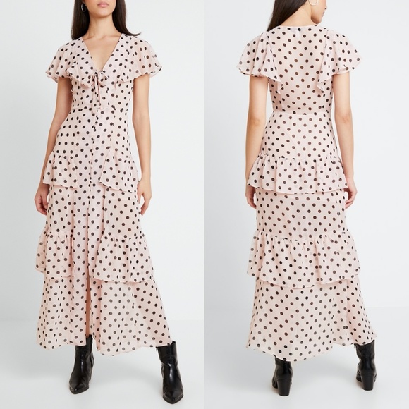 topshop polka dot maxi dress